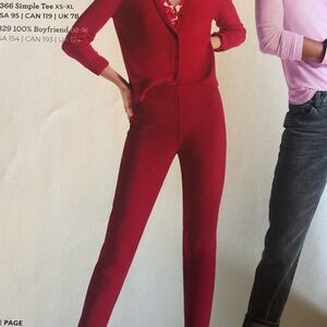 CAbi Red Women's Dinner Trouser 4313 Size 10 VGUC